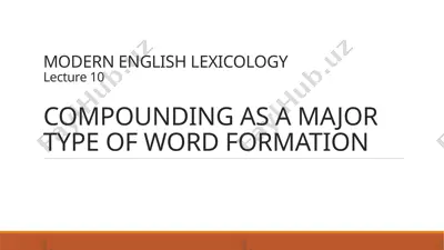modern english lexicology lecture 10 — PPTX