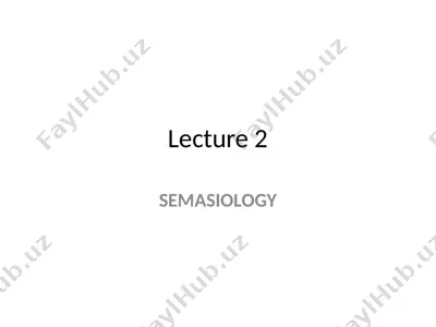 semasiologiya — PPTX