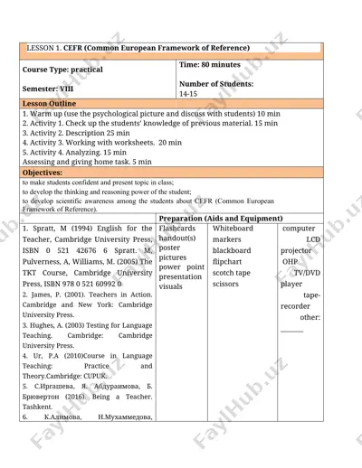 cefr (common european framework of reference) — DOCX
