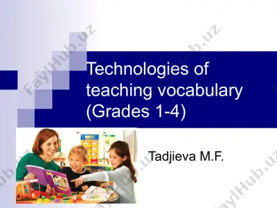 technologies of teaching vocabulary (grades 1-4) — PPTX