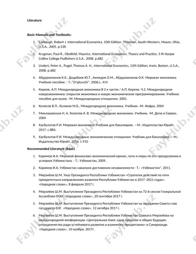 international economics — DOCX