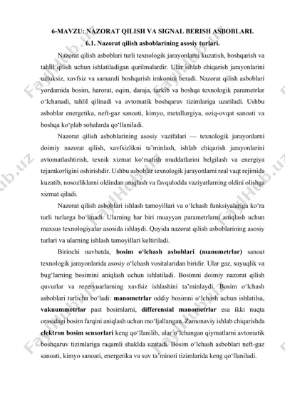 nazorat qilish va signal berish asboblari — DOCX