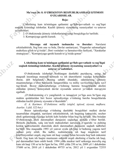 ijtimoiy o‘zgarishlar — DOCX