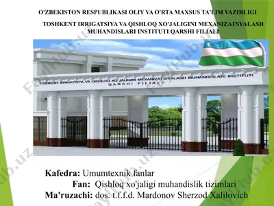 meva-sabzavot va bog‘dorchilikda mahsulotlar etishtirish agrotexnologiyalari va texnikasi — PPTX