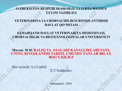 balıq va asalari kasalliklari — PPTX