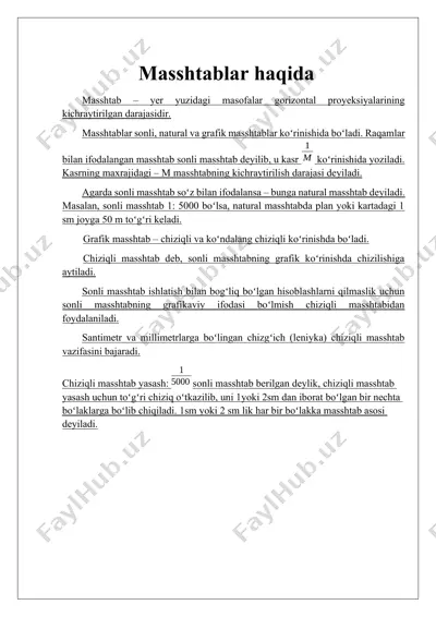 masshtablar haqida — DOCX