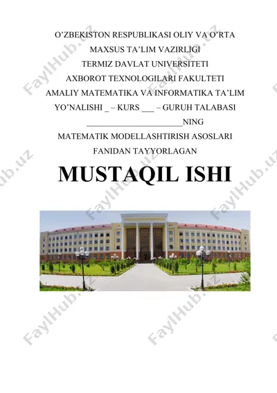 korrelyatsion  modellardan  istiqbolni baholashda foydalanish yo‘llari — DOCX