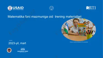matematika fani mazmuniga oid trening materiallari — PPTX