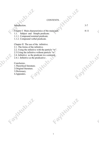 the infinitive as the predicate — DOC
