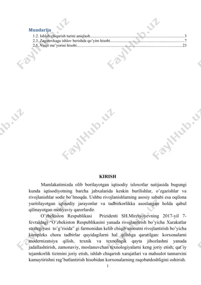 iqtisodiyotning rivojlantirish bosqichlari — DOCX