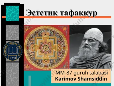 эстетиктафаккур — PPT