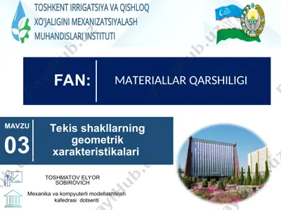 tekis shakllarning geometrik хaraktеristikalari — PPT