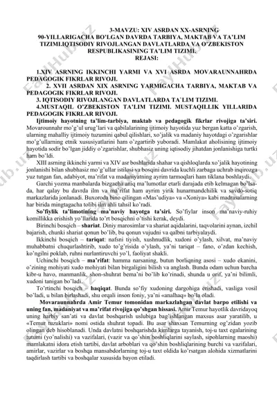 pedagogik fikrlar rivoji xiv-xx asrlarda — DOCX