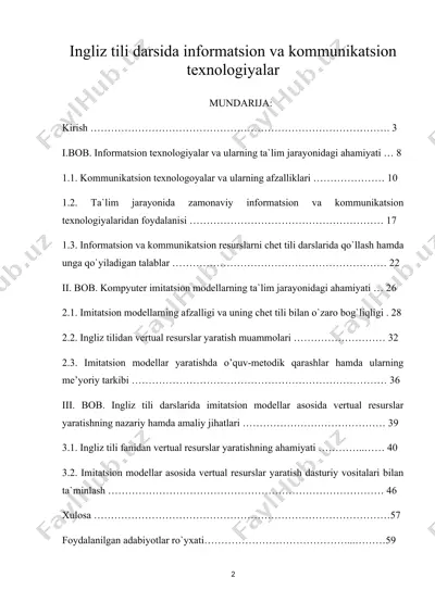ingliz tili darsida informatsion va kommunikatsion texnologiyalar — DOCX
