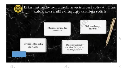 erkin iqtisodiy zonalarda investitsion faoliyat — PPTX