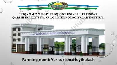 yertuzishni loyihalash — PPTX