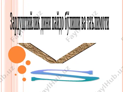 zardushtiylik dini va ta'limoti — PPT