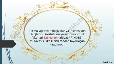 sut mahsulotlarini saqlash va qayta ishlash texnologiyasi — PPTX