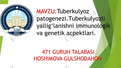 tuberkulyoz — PPTX
