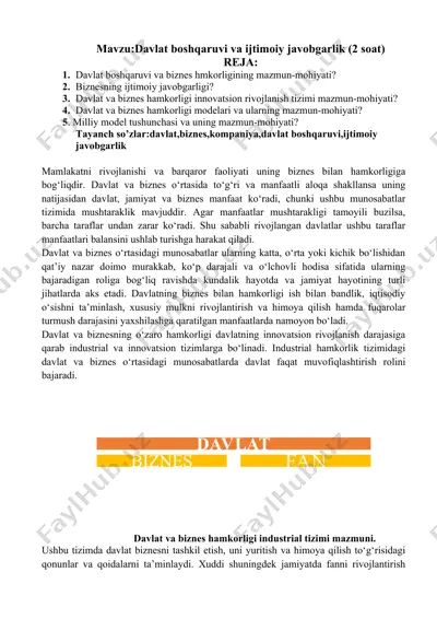 davlat boshqaruvi va ijtimoiy javobgarlik — DOCX