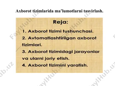 tizim (sistema) — PPTX
