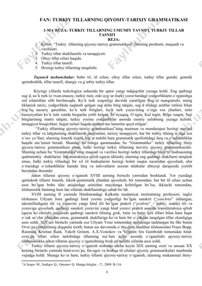 turkiy tillarning qiyosiy-tarixiy grammatikasi — DOCX
