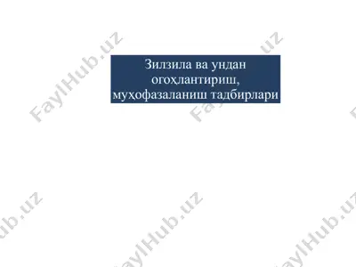 aholi zilzilalari oqibati — PPTX
