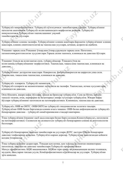 tuberkulez mikrobiologiyasi — DOC