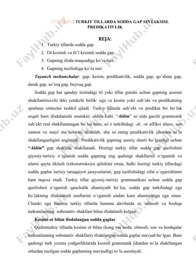 turkiy tillarda sodda gap sintaksisi — DOCX