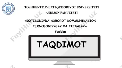 dasturiy ta’minot va uning rivojlanish tendensiyalari — PPTX