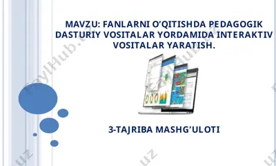 interaktiv dasturiy vositalar — PPT