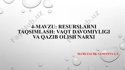 resurslar vaulari taqsimoti — PPTX