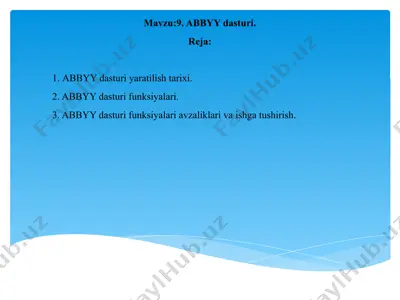 abbyy dasturi — PPTX