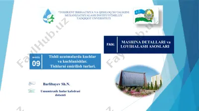 mashina detallarivaloyihalash asoslari — PPTX
