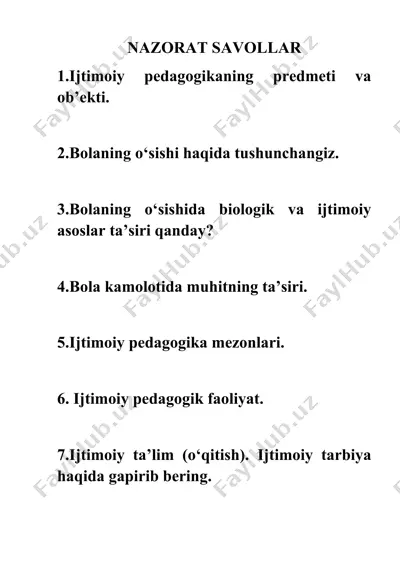 ijtimoiy pedagogika — DOCX
