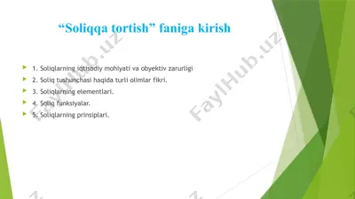 soliqqa tortish faniga kirish — PPTX