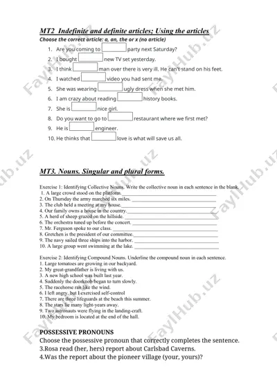 english grammar: articles — DOC
