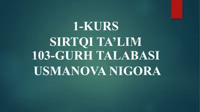 maktabgacha ta'limni tashkil etish va rahbarning madaniyati — PPTX