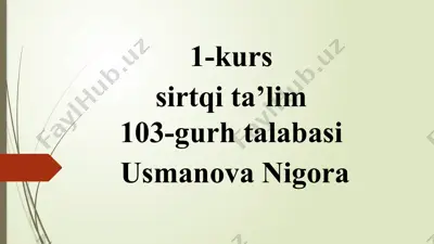 rivojlanish kartasi — PPTX