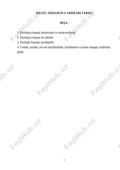 ekologiya asoslari tarixi — PDF