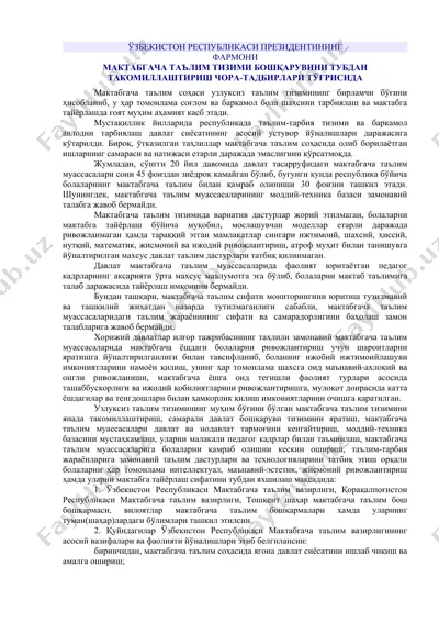 maktabgacha ta'lim tizimi — DOCX