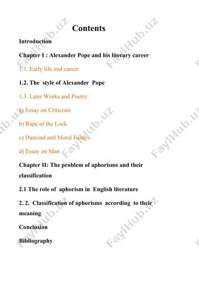 aphorisms (alexander pope ) — DOC