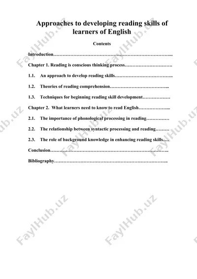 approaches to developing reading skills of learner 2 — DOC