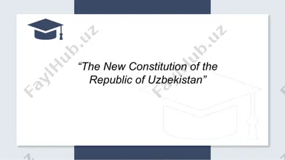the new constitution of the republic of uzbekistan — PPTX