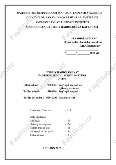 ishchi o'quv dasturi — DOC