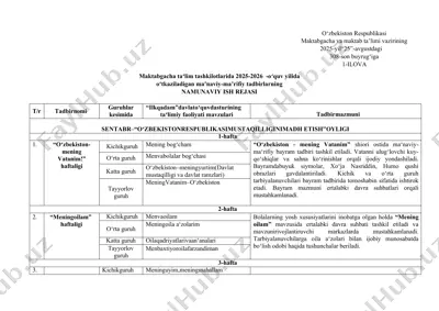 mtt namunaviy rejasi — DOCX