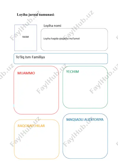 loyiha jurnal namunasi — DOC