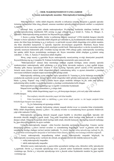 makroiqtisodiyot faniga kirish — DOC