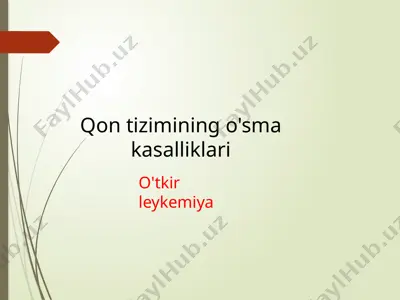o'tkir leykemiya — PPTX