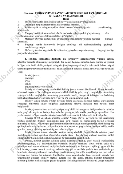 tarbiyaviy jarayonlar to‘g‘risidagi ta’limotlar, g‘oyalar va qarashlar — DOC